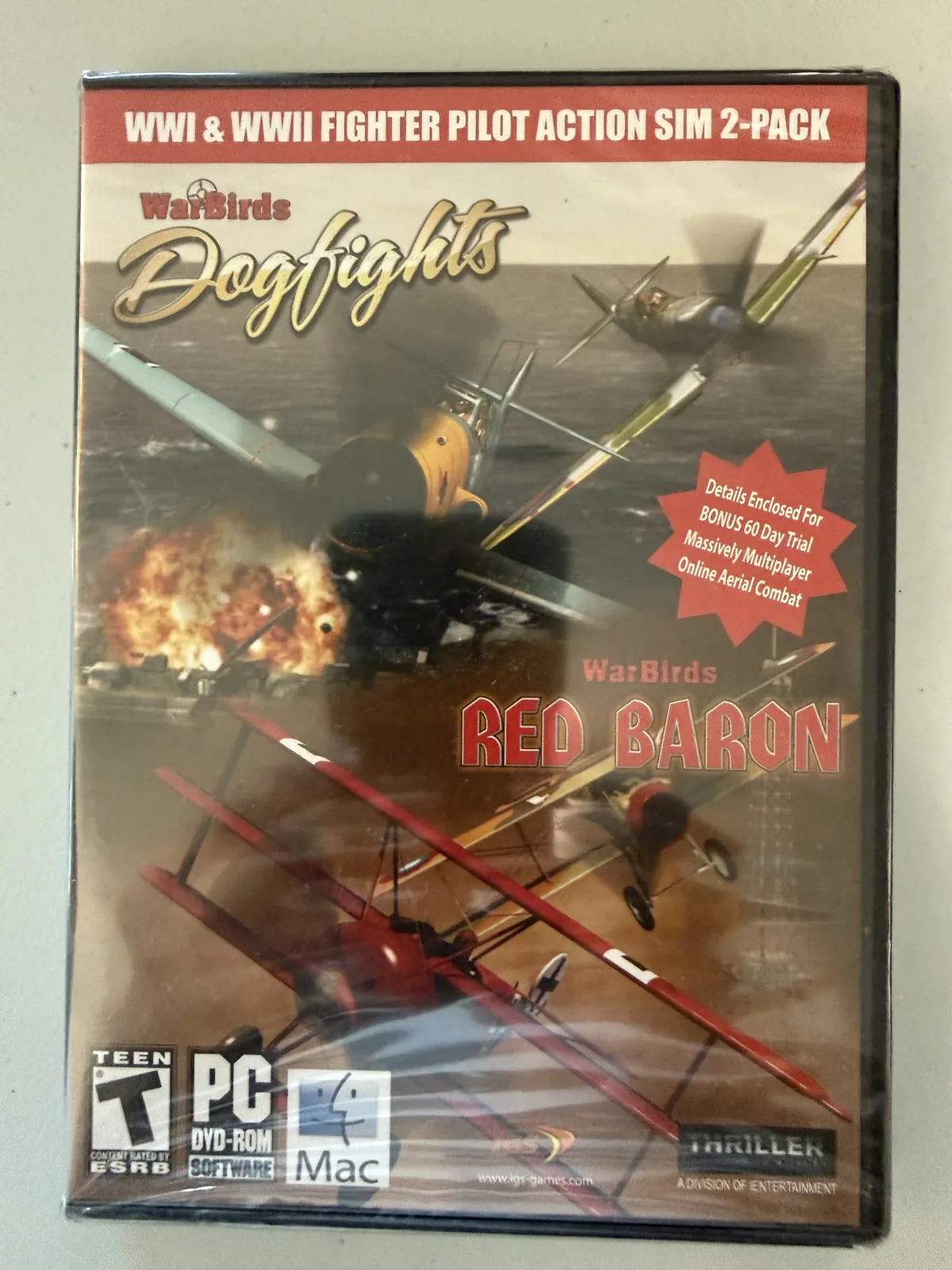 WarBirds: Dogfights – Red Baron – PC DVD – Brand New Sealed