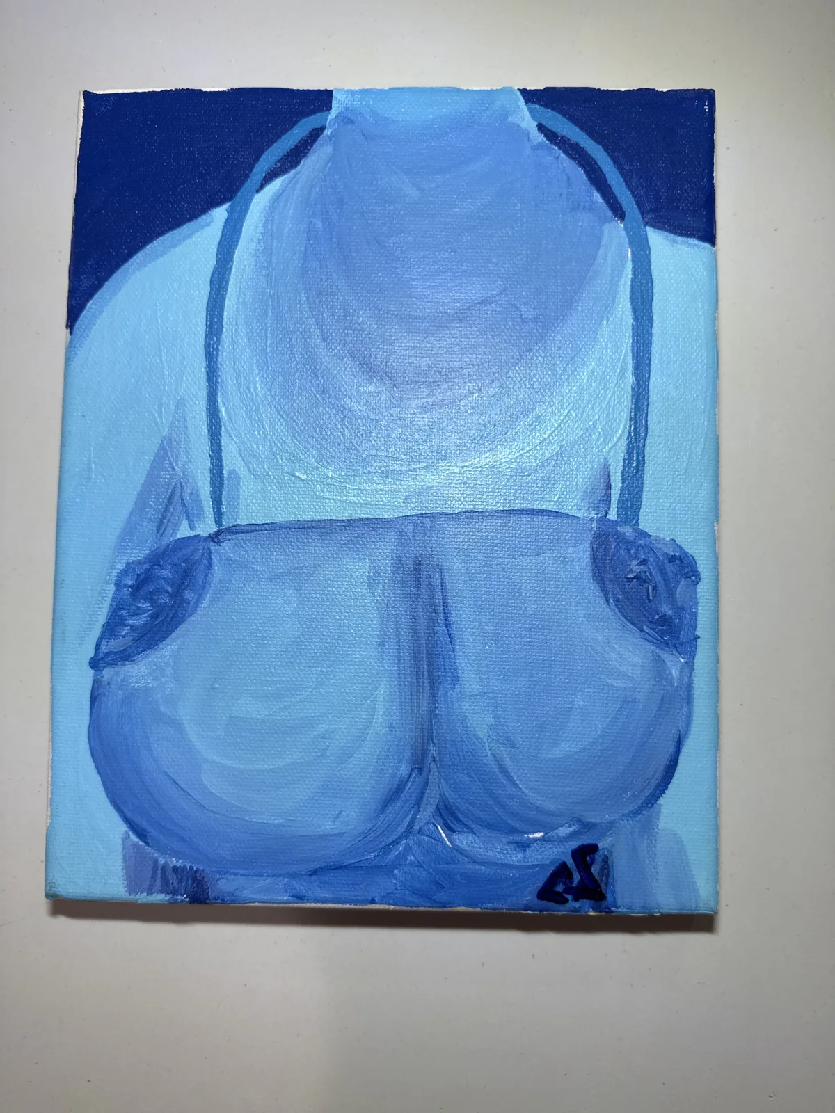 Lady in Blue – Original 8" × 10" Painting With a Story